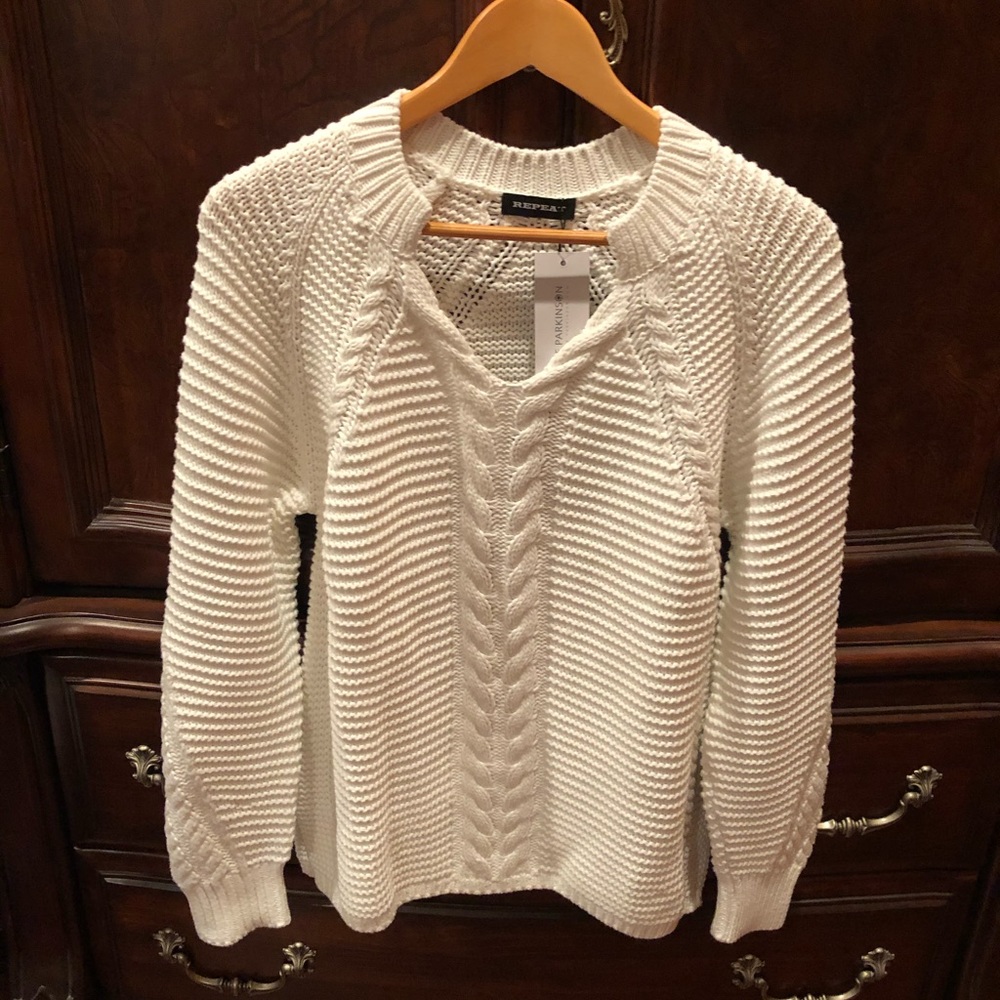 Cable knit sweater